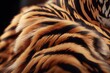 Close-up texture of tiger fur. AI generation