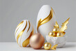 A gold foiled easter egg with gold. Generative ai
