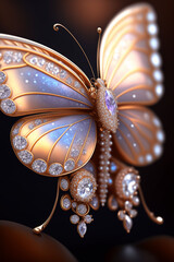 Wall Mural - Stunning, bejeweled butterfly