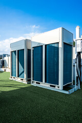 Poster - Modern commercial air conditioner outdoor unit