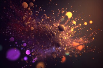 Aufkleber - Particle abstract background closeup. AI generation