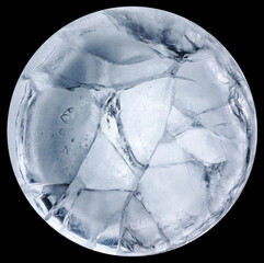 Wall Mural - Abstract ice background. Blue background with cracks on the ice surface