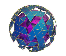 Abstract colorful sphere, 3d render
