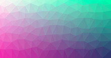 Prismatic Background With Polygonal Pattern. Low Poly Triangular Background Gradient In Bright Colors. Polygonal Background Banner Template. Illustration With Irregular Triangles.