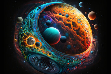 Wall Mural - Planets and the universe
