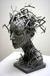 A Sculpture Depicting a Woman with a Mental Illness Generative AI