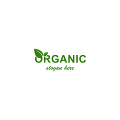 a simple and easily recognizable organic logo with a leaf in the letter o that reflects organic