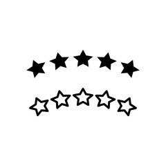 Poster - five star rating icon illustration symbol simple design element on white background..eps