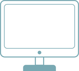 Wall Mural - Line version of computer icon