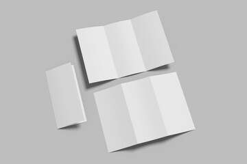 A4 Trifold Brochure Blank Mockup