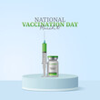 vector graphic of national vaccination day good for national vaccination day celebration. flat design. flyer design.flat illustration.
