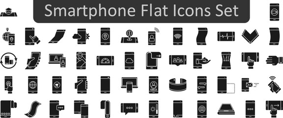 Poster - Smartphone flat icons set. Web icon set. Website set icon vector.