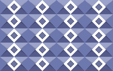 Poster - Abstract square mosaic vector background design. art pattern design combination white and multicolor purple with shadow element. seamless cubes pattern. ceramic tile background. 