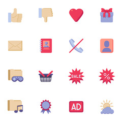 Aufkleber - ui filled outline icons set