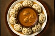 momos in plate created using AI Generative Technology