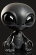 Putzige kleine Alien Sammler Figur aus Plastik, ai generativ