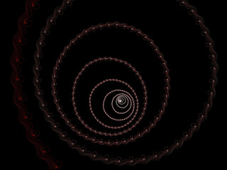 Poster - Computer generated 3D illustration, abstract fractal background for creative graphic design for postcards, wallpaper, banner with dark background