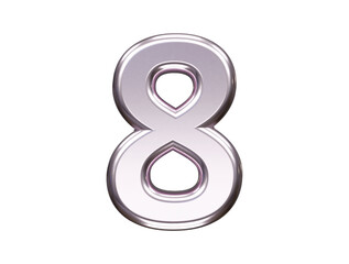 Poster - Number text effect vector illustration transparent element