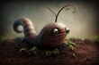 earthworm created using Generative AI Technology