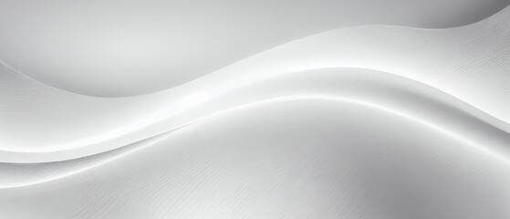 Poster - Modern soft luxury texture white and light gray with smooth and clean subtle background illustration. Wide angle format banner