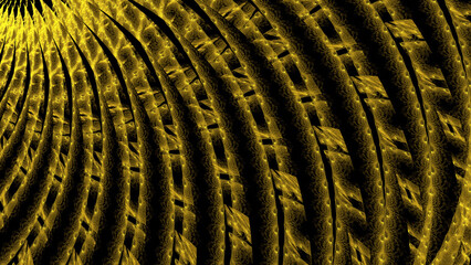 Poster - Computer generated 3D illustration, abstract fractal background for creative graphic design for postcards, wallpaper, banner with dark background
