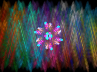 Poster - Computer generated 3D illustration, abstract fractal background for creative graphic design for postcards, wallpaper, banner with dark background