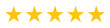 © BELL Art - Five stars customer product rating review flat icon for apps and websites, golden star..
