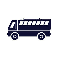 Canvas Print - city bus service icon