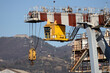 Industrial crane in the port of Genoa, Italy