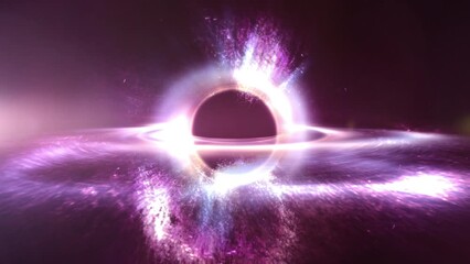 Wall Mural - artistic mystical interstellar black hole in outer space loop