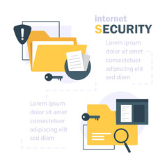Poster - Concept is data security Access,Internet security,Data protection