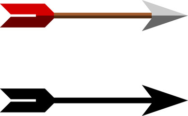 Poster - Arrow Aim Archery Symbol Icon Set. Vector Image.