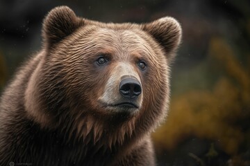 brown bear portrait generative ai