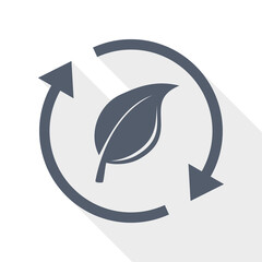 Leinwandbilder - Zero waste vector icon, recycling concept flat design illustration