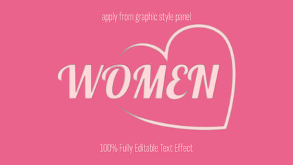 Poster - Women - fully editable text effect for women's history month, mothers day, and women's day projects.