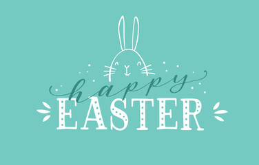 Wall Mural - Lovely hand drawn easter designs with text 