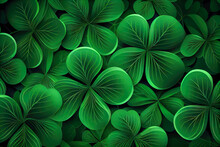 St. Patrick's Day. Quatrefoil Background.green Background. Generative AI