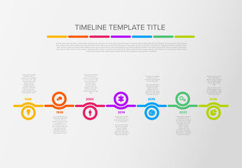 Poster - Six circle steps timeline process infographic