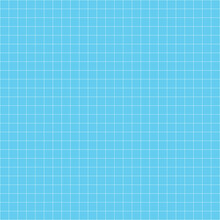 Blue Checked Background, Retro Style, Doodle Style Flat Vector