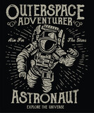 Fototapeta Sawanna - Outerspace Adventure T-shirt Design