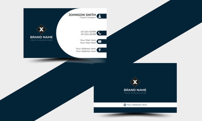 Modern business card template design in black violet color