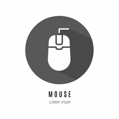 Leinwandbilder - Mouse logo. Illustration of mouse in flat. Stock vector.