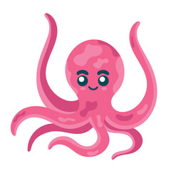 Wall Mural - pink octopus sealife animal