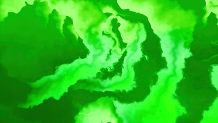 Poster - Orange and green heavy smoke. Motion. A light background with colored clouds filling the entire background made in animation.