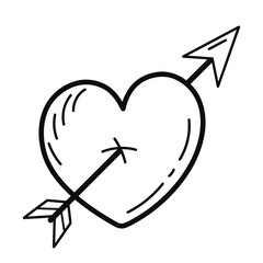 Sticker - heart love with arrow