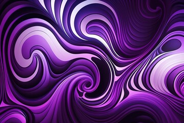 Wall Mural - lovely abstract purple waveforms Generative AI