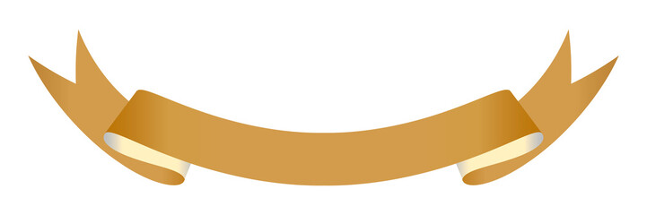 Wall Mural - Collection of Blank Ribbon Banner in Gold Colors.