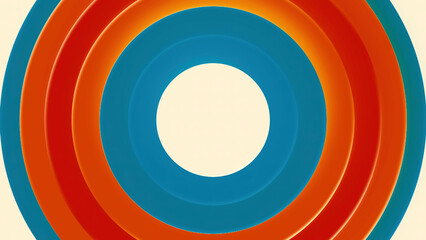 Poster - Multicolored rings pulsate with wave. Design. Colorful rings move in undulating pulsations. Colorful circles pulsate on white background