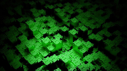 Poster - Abstract earthquake design with moving surface. Design. Concept of digital retro game.