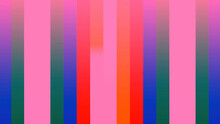 Bright Pink Background With Flowing Multicolored Stripes. Design. Parallel Lines Moving Fast Across Thepink Backdrop.